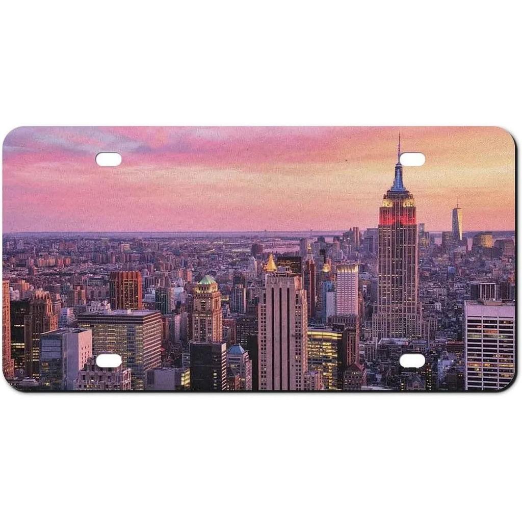 1pc Metal Sign Vintage Plaque City View License Plates Paris London New York Metal For Wall Decor 15x30cm