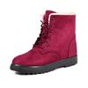 Korean Style High-top Snow Boots for Men and Women, Plus Size, with Velvet Lining and Front Lace-up.