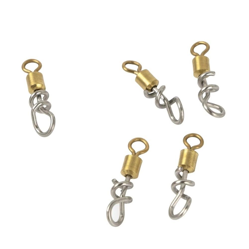 20pcs Fast Snap Design Fishing Swivel Connector Spiral Swivel Lure Hook Tackle  Saltwater Fishing