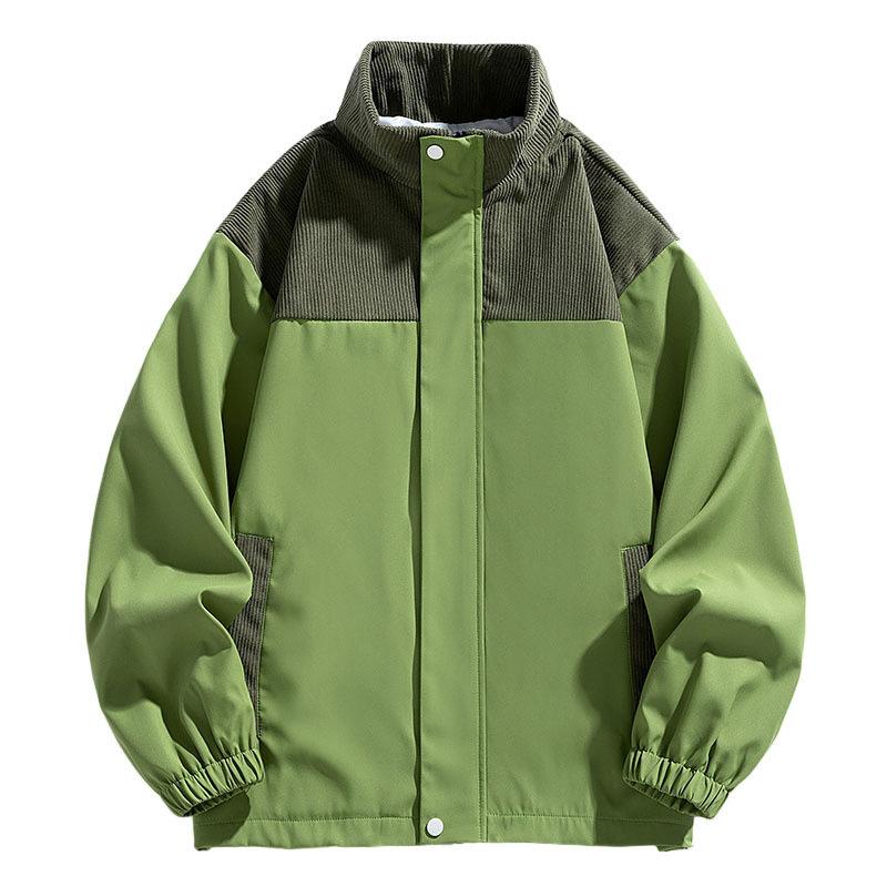 Jacket Splicing Men's New Spring and Autumn New Stand-up Collar Men's and Women's Couples Jacket