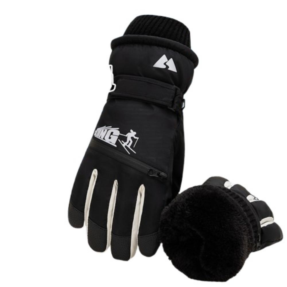 

Теплые лыжные перчатки, плюшевые теплые перчатки для снега, прочные зимние теплые перчатки, для занятий спортом на открытом воздухе