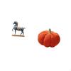 Standing Horse Sculpture Pumpkin Pillow Fengshui Decor for Desk Living Room Bookcase Bedroom Sofa