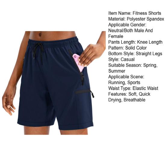 Women Spring Summer Sports Shorts Quick-drying Breathable Yoga Gym Workout Short Pants Elastic Waist Drawstring Athletic Running Fitness Shorts