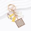 Intellectual Chess Piece Knight Queen Chessboard Enamel Alloy Keychain Bag Charms Key Ring For Board Game Fan Gift