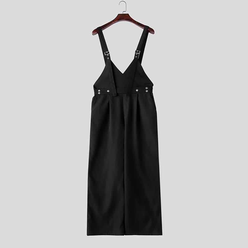 INCERUN Men Summer Adjustable Suspenders Long Strap Jumpsuits Overalls Pants