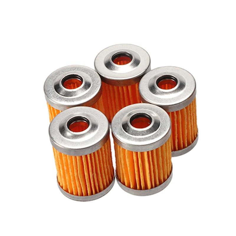 8Mm Cnc Aluminum Gasoline Cleaner +5 Pieces Reusable Cleanable Fuel Filter Motorcycle Atv Quad Inline Oil And Gas Fuel Filter