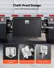 Underbody Truck Tool Box, 914 x 609 x 609 mm Heavy Duty Steel Trailer Storage Box with Lock & Keys, Waterproof Trailer Storage Organizer Under Body