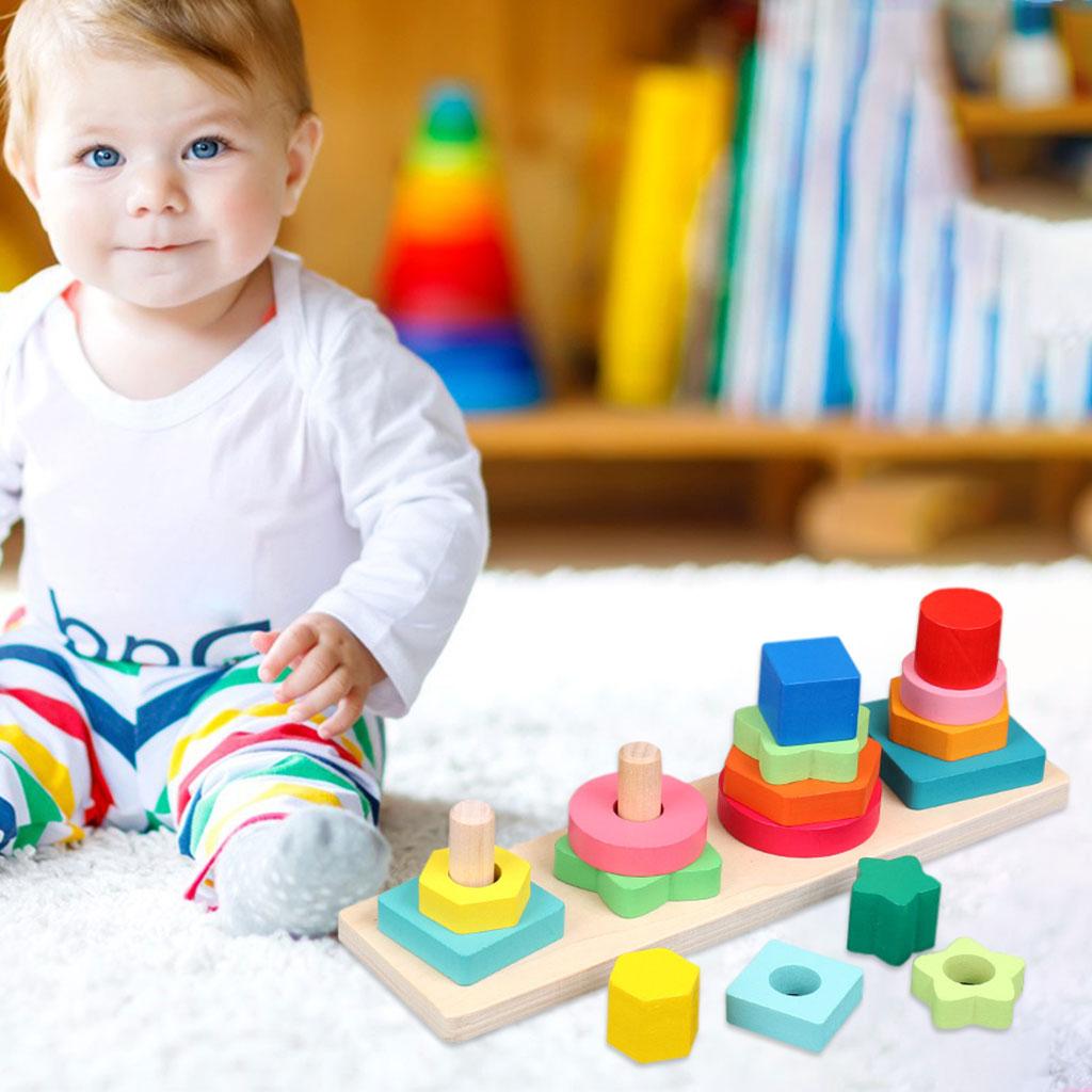 MONTESSori Geometric Stacker Early Acknowledgment Learning Colorful Shape Classification Classification of Stackable Toys