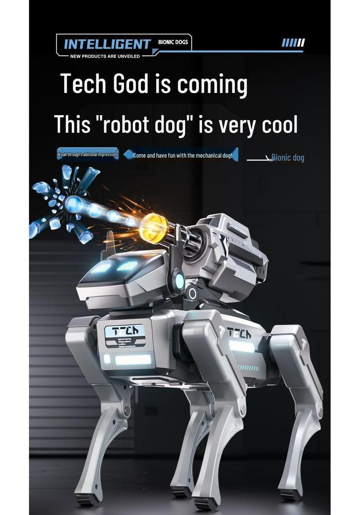 Smart AI Robot Dog Toy - Programmable Mechanical Pet with Remote Control for Children's Day Gift.