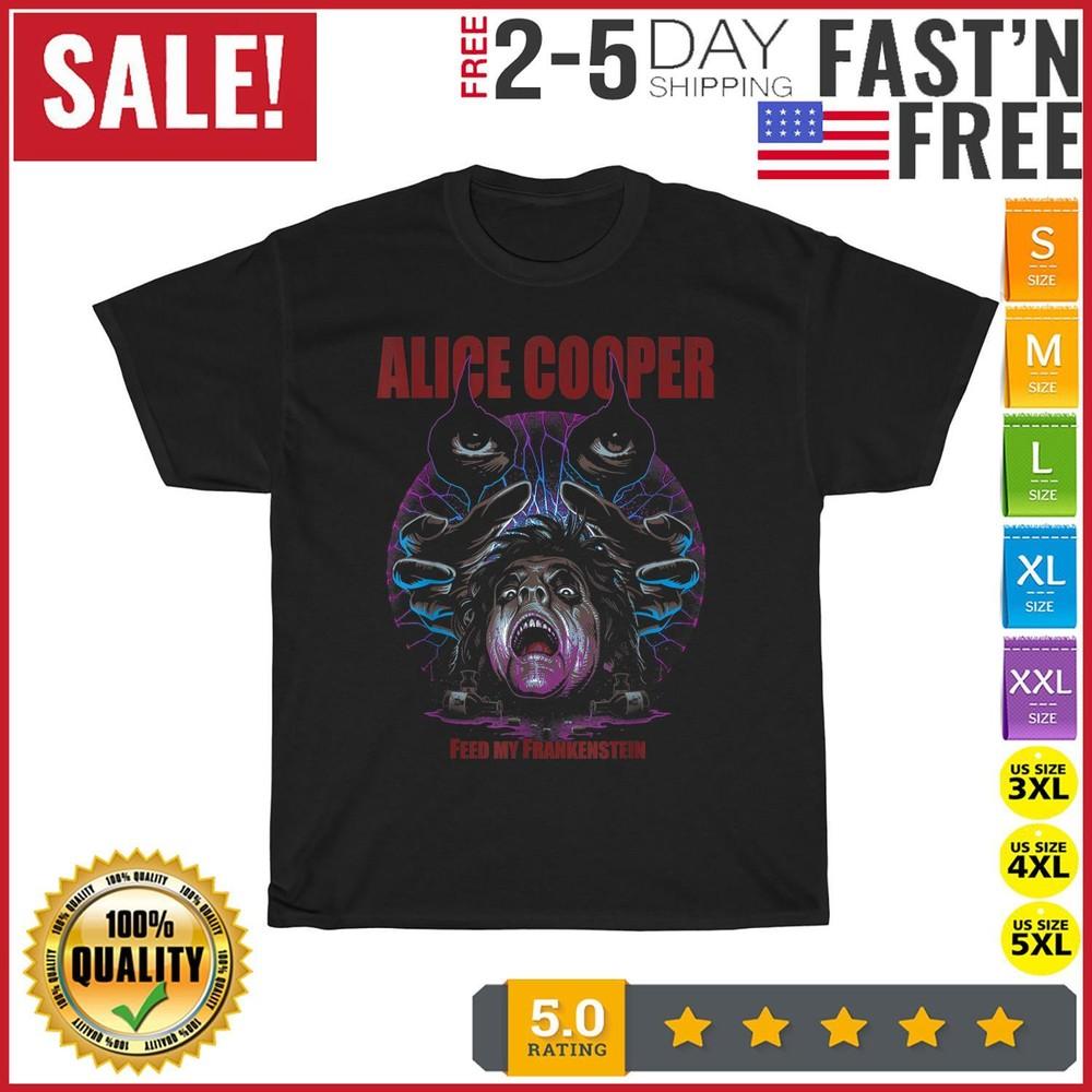 

Alice Cooper – Feed My Frankenstein Vintage T Shirt Men Women Fashion NEW 2023 S