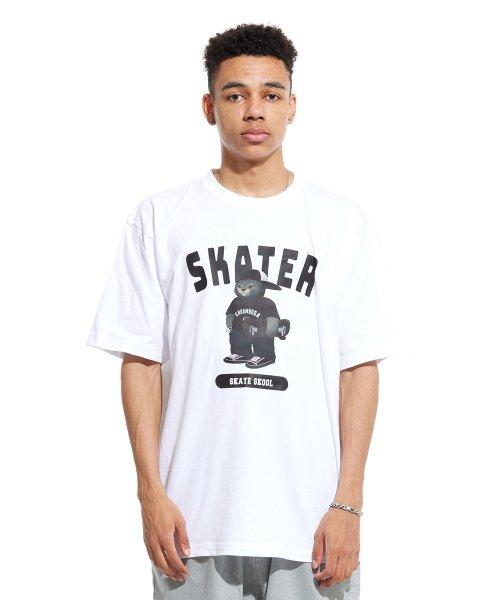 Cream Soda Lab Gray Skater Short Sleeve T-Shirt White Black L
