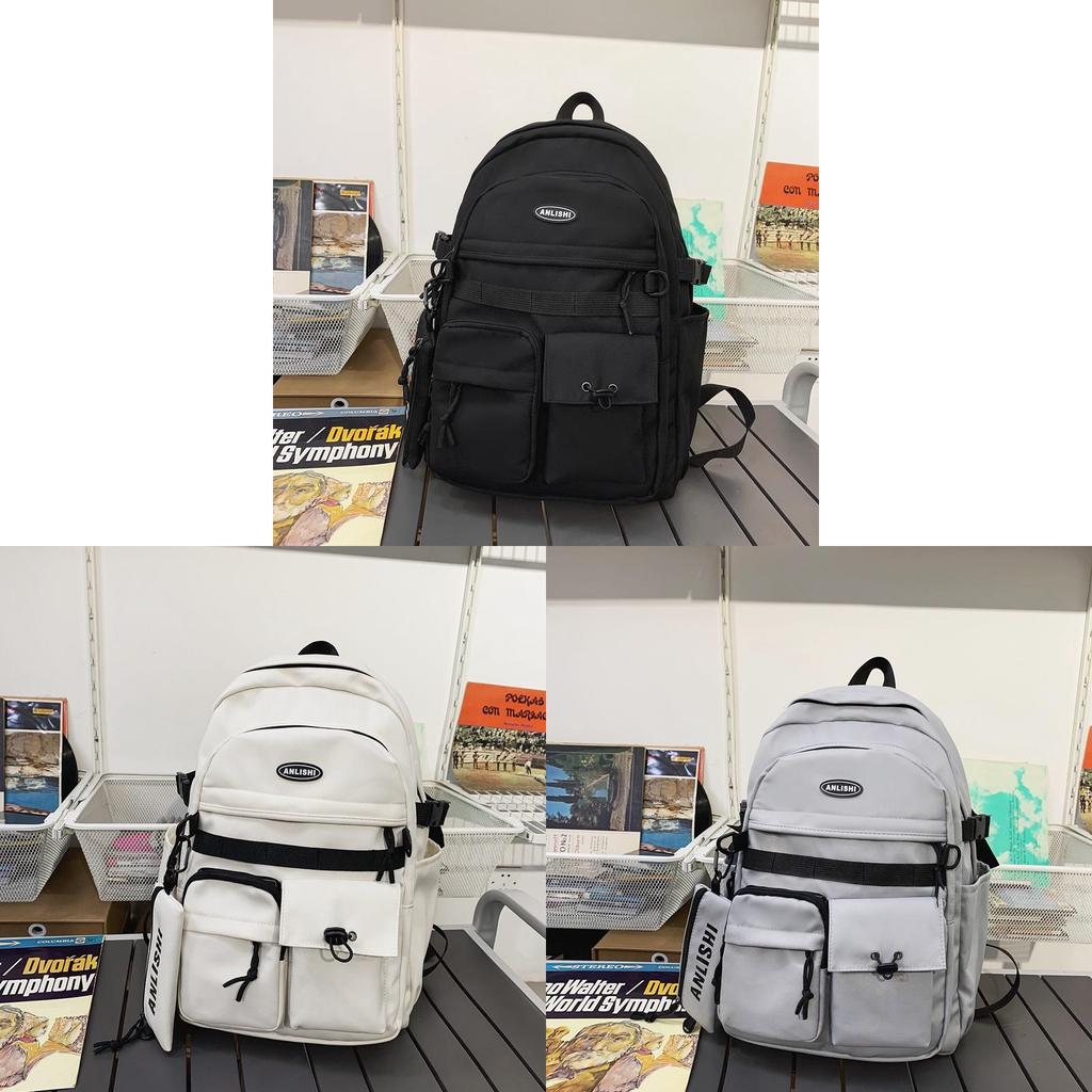 Nylon School Backpack For Teens With Design And Laptop Storage For Campus Use