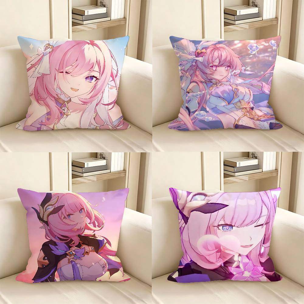 Pc Elysia Honkai Impact Rd Pillow Case Fashion Square Pillowcase Bedroom Sofa Room Ins Decoration Leisure