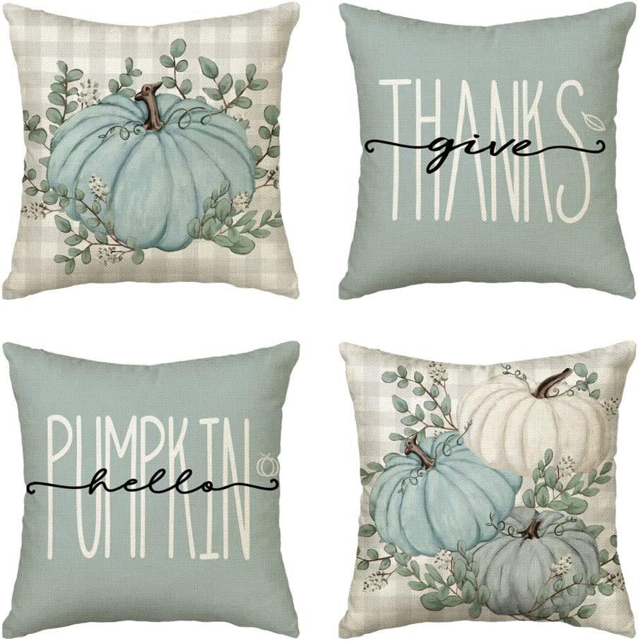 Autumn Thanksgiving Column Pillowcase Maple Leaf Print Home Living Room Sofa Pillowcase