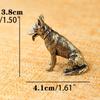 Mini Puppy Miniatures Antique Copper Wolf Dog Retro   Office