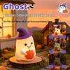 Halloween Pumpkin Witch Silicone Night Light with Timer