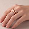 Solid Pure Copper Crisscross Ring – Handmade Adjustable Wrap Band – Handmade Minimalist Jewelry