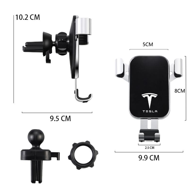 Car Phone Holder Cell Air Vent Mount Moblie GPS Support Stand For Tesla Roadster Coil Bonina Model 3 Y S X Cybertruck Juguete