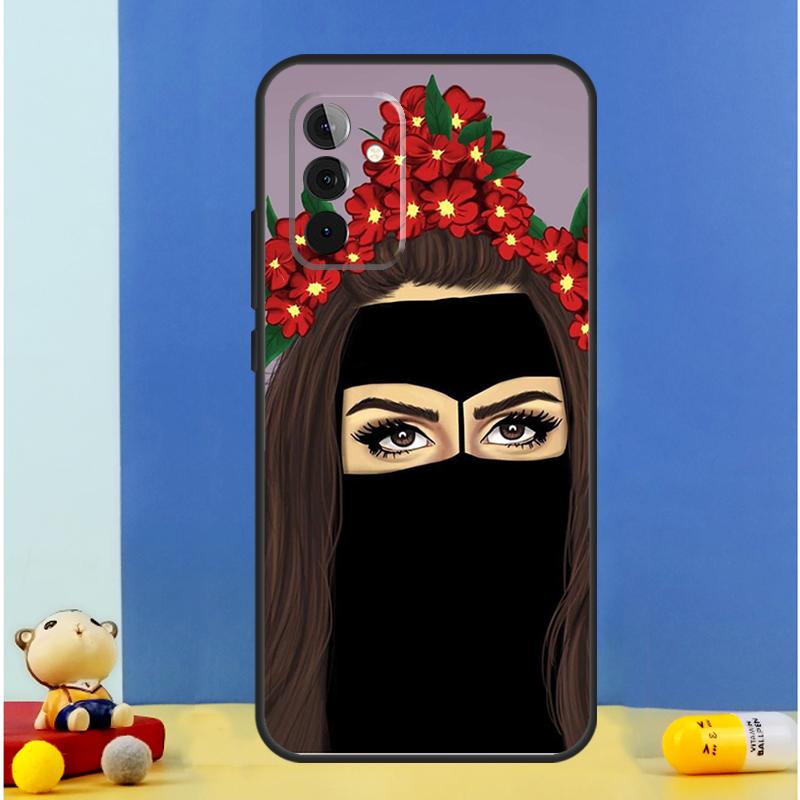 Hijab Face Muslim Islamic Woman Gril Eye Case For Samsung Galaxy A55 A35 A15 A36 A16 A26 A56 A53 A32 A52 A33 A13 A14 A34 A54 A17