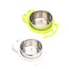 2Pieces Stainless Steel Bird Cage Feeder With Hanging Design Food Bowl Parrots Feeding Station For Easy Installation