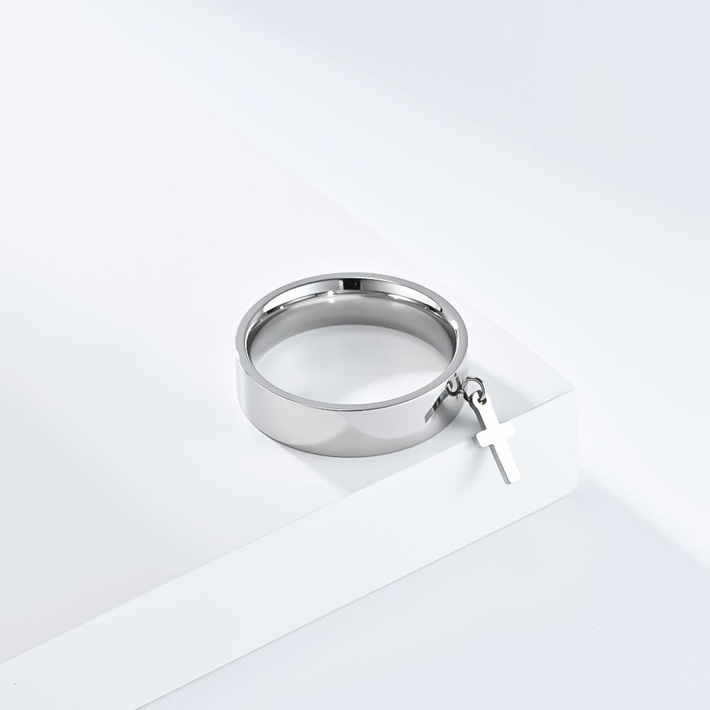 Inel de titan unisex Star Moon Butterfly Cross pentru bărbați și femei Bijuterii stivuite Inele personalizate pentru copii