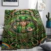 1 Stück St. Patrick's Day Motiv Flanelldecke, Hohe Qualität, Bequem für alle Jahreszeiten, Heimdekoration, Wärme und Komfort, Perfekt für Weihnachtsgeschenke W71