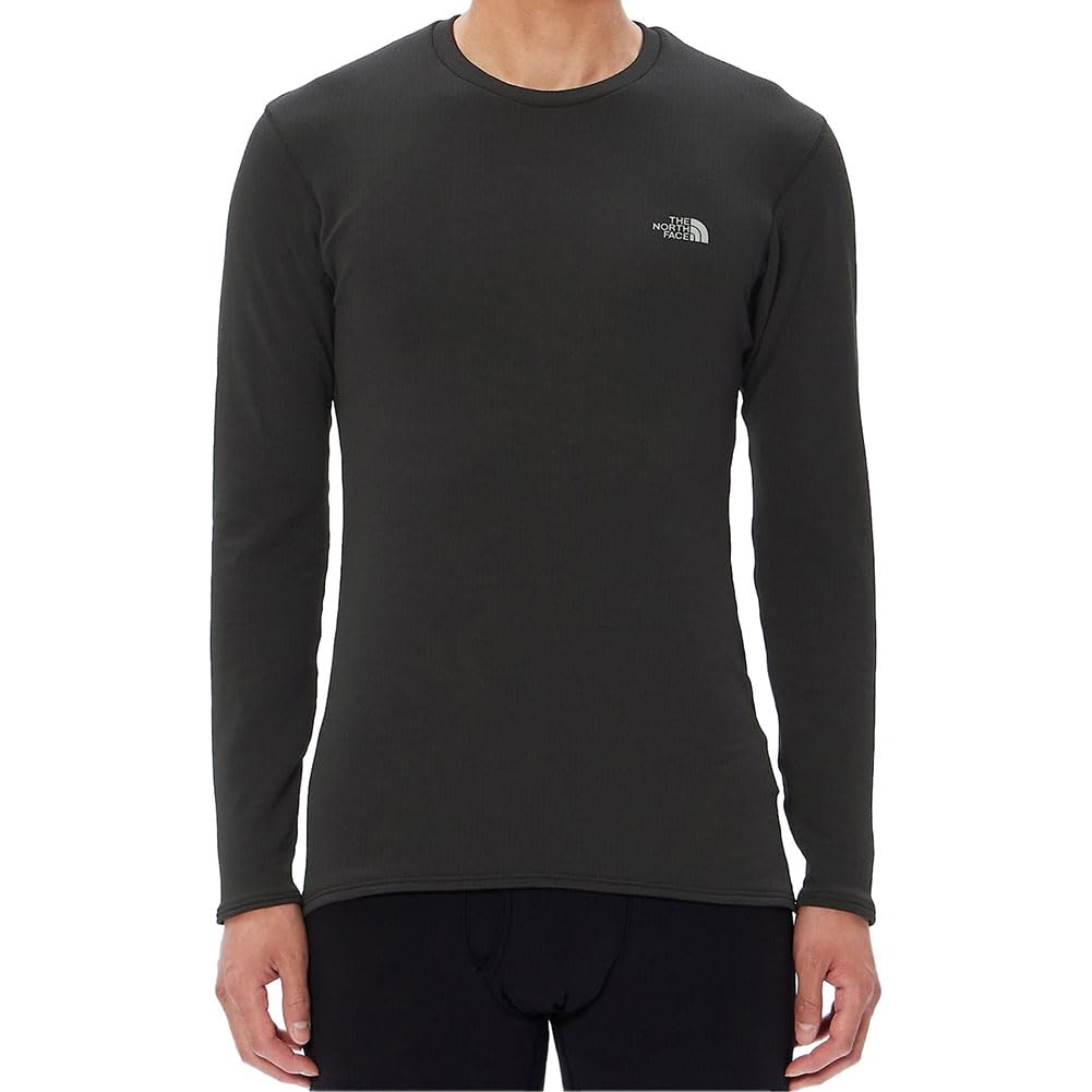 The North Face Long Sleeve Hot Crew and Size M Men's Jacket, Warm, Moisture-Wicking, Quick-Drying, Antibacterial, Odor-Resistant, Black,
