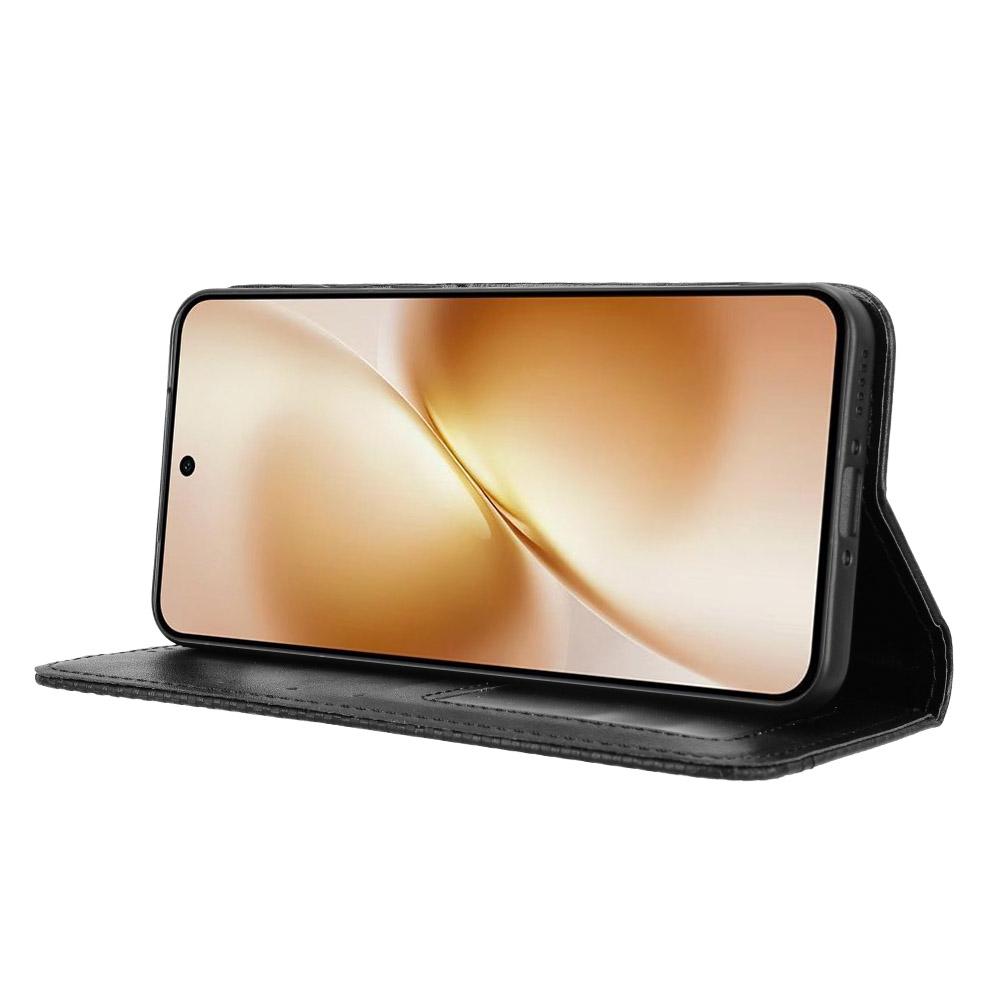 For vivo X200s 5G Leather Case Wallet Stand Retro Texture Phone Cover