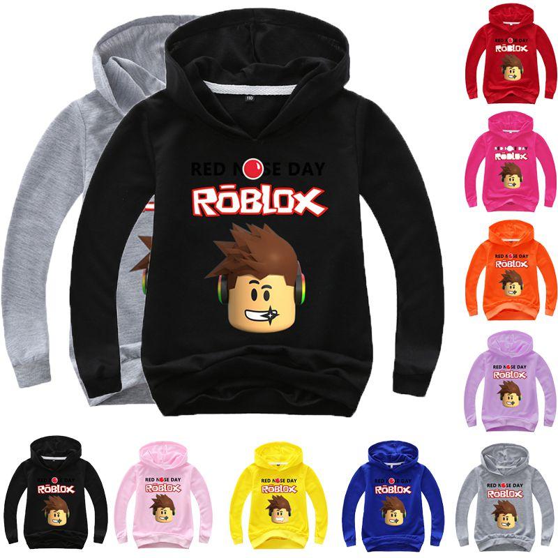 Nose Roblox Red Childrens Cartoon Print Hoodie Sweater Long Sleeve Tops
