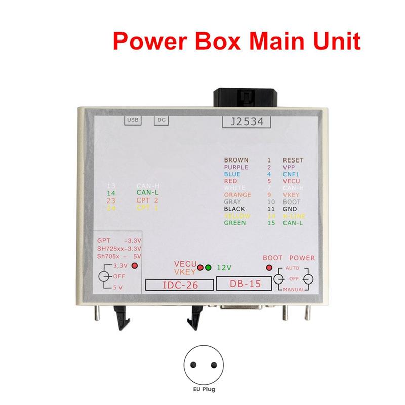 For JTAG Powerbox Connectors Full Adapter Set- Works Openport J2534 For JTAG Power Box 3 Modes EU Plug Compatible