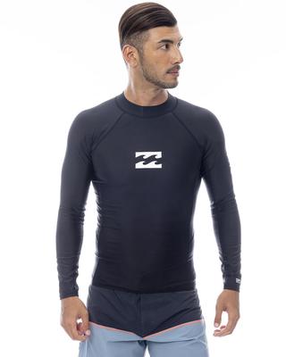 High Neck Long Sleeve Logo Rash Guard