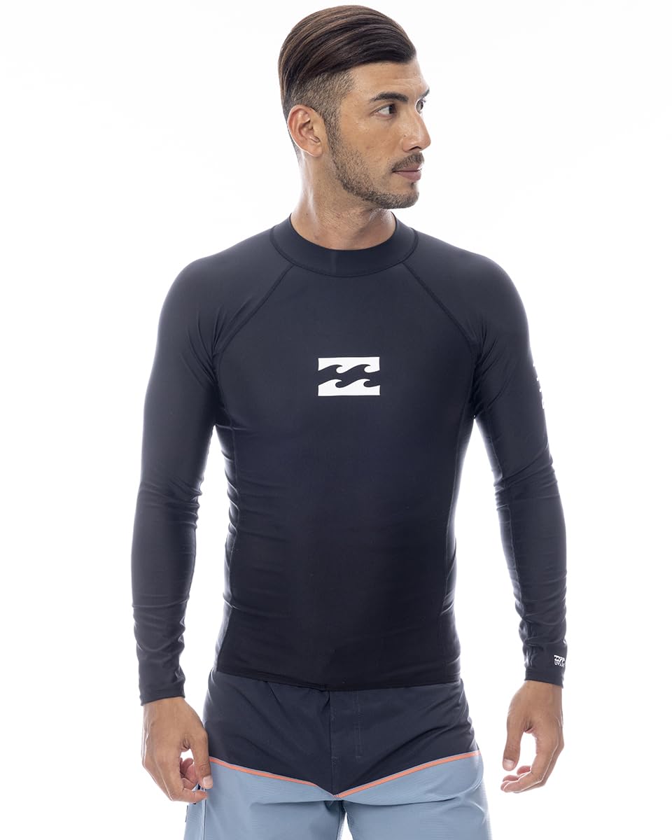 

High neck long sleeve logo rash guard