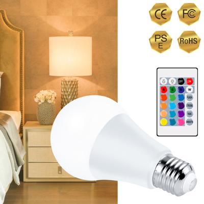 3 Stück E27/E26 LED-Birne, bunte Lichtsteuerung, Fernbedienung, 15 W, intelligente RGB-Farbwechsel-Glühbirne