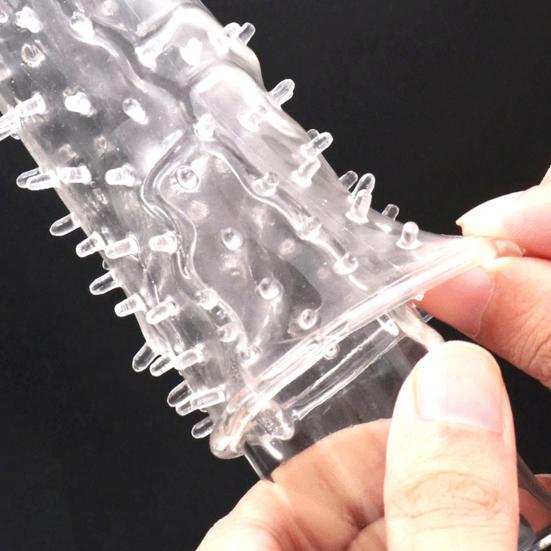 Manșon de extensie a penisului, super moale, reutilizabil, din silicon TPE, pentru bărbați, cu întârziere în timp, pentru ameliorarea penisului.