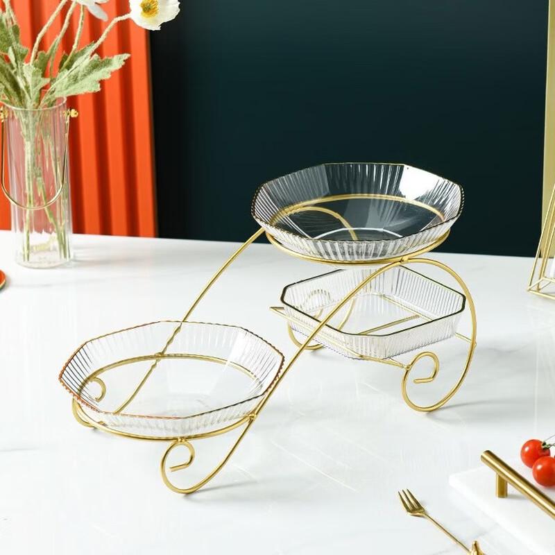 Zhishi Iron Art Creative Chariot Fruit and Snack Basket