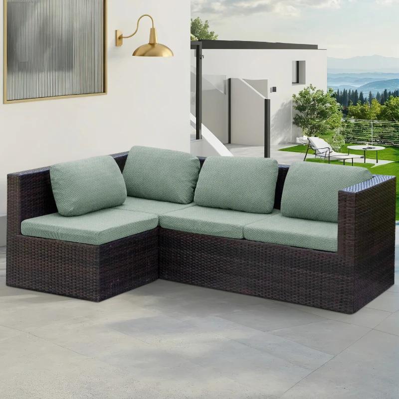 1/2/3 Seat Patio Chair Seat Covers Outdoor Sofa Cushion Slipcover Thicken Garden Lounge Chair Cushion Replacement Seat Covers