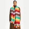 Loop Yarn Rainbow Tassel Shawl Rabbit Fur Ball Women Cape Simple Warm Wraps  Student