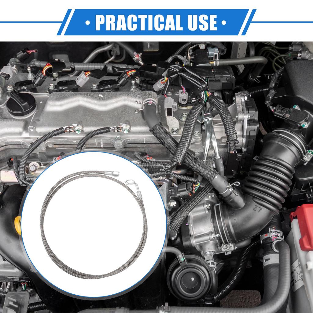 Eine ABSOPRO AN3 Geflochtene Stahl Turbo Betankungsleitung 90 Grad-Gerade