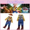 Toy Story Cowboy Woody Bodysuit Cosplay Kostyme med Hatt og Skjerf til Barn