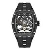 Men's transparent fashion watch barrel-shaped fully automatic trend luminous waterproof mechanical watch