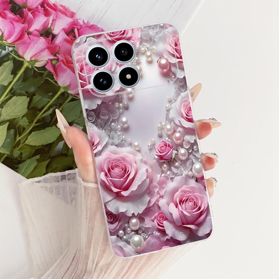 For Xiaomi Poco F8 Pro 2025 Cute Flower Butterfly Cat Painted Case For Poco F8Pro 5G Soft Silicone TPU Phone Cases