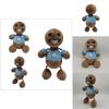Peluche Kick The Buddy, Pelliccia Morbida Cristallo, Marrone, Altezza 30cm, Imbottitura in Cotone PP