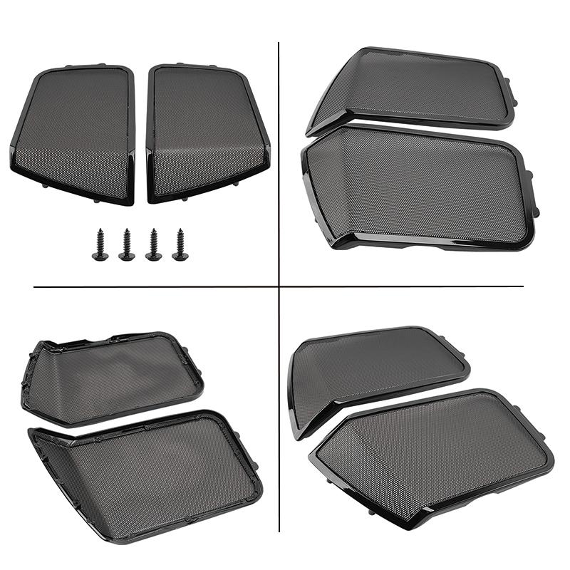 Black Motorcycle Accessories 6"x 9" Saddlebag Lid Speaker Grill Cover For Harley Touring Electra Road King Street Glide 94-13