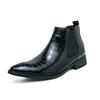 Chelsea boots British pointed retro crocodile sleeve hair stylist casual high-top leather shoes