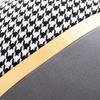 Square Pillow Case Houndstooth Solid Color Golden Strap Splicing Thickened Sofa Bed