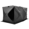 Portable Ice Shelter, 6-8 Person Pop-Up Ice Fishing Tent, 70 Square Feet Fishable Area, Ice Shanty for Winter Fishing, Waterproof Oxford Ice Cube with