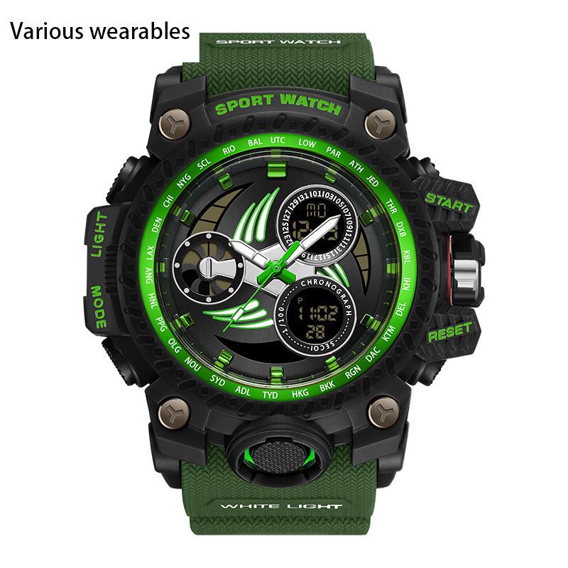 New Youth Electronic Watch Luminous Waterproof Fashion Wind Shockproof Alarm Clock Men's Watch