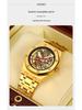 Men's Luxury Stainless Steel Skeleton Mechanical Watch with Large Dial, Fully Automatic Design