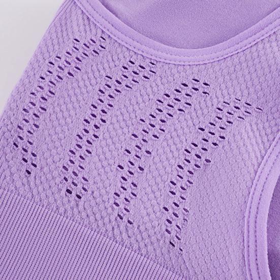 Women Vest Bra Anti-snagging Shockproof Sport Jogging Underwear Hollow Back Detachable Pads Quick Heat