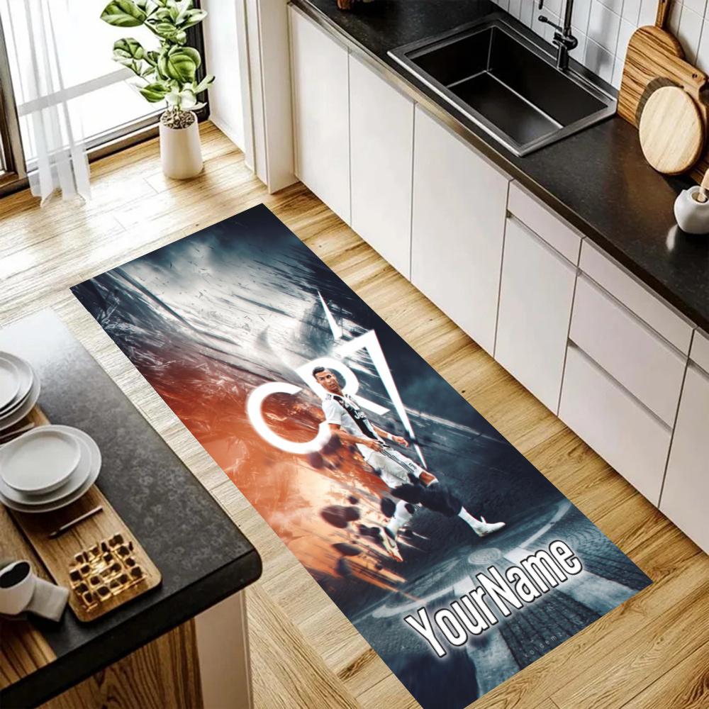 Cristiano Ronaldo Customize Your Name Kitchen Rug Runner Rug Laundry Mat Hallway Entryway The Best Gift Choice